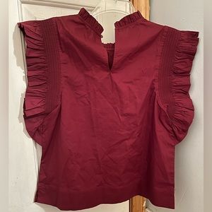 Womens Ruffle Sleeve Top